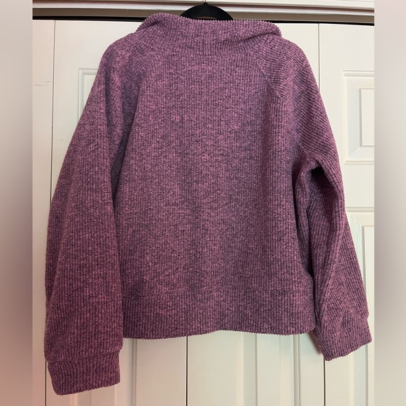 Madewell Fleece Half-Zip Popover Top - Picture 7 of 8